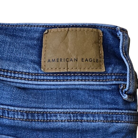 American Eagle Jeans Womens 00 Short Blue Kick Boot Cut Next Level Stretch Denim - Picture 11 of 16